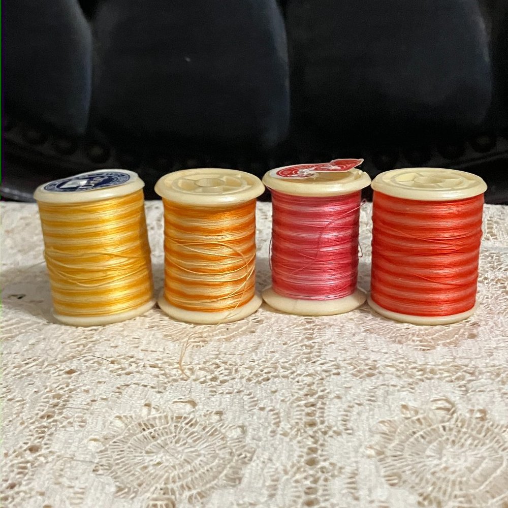 Set of 4 Vintage DMC Brillante D'Alsace Embroidery Thread Made in France